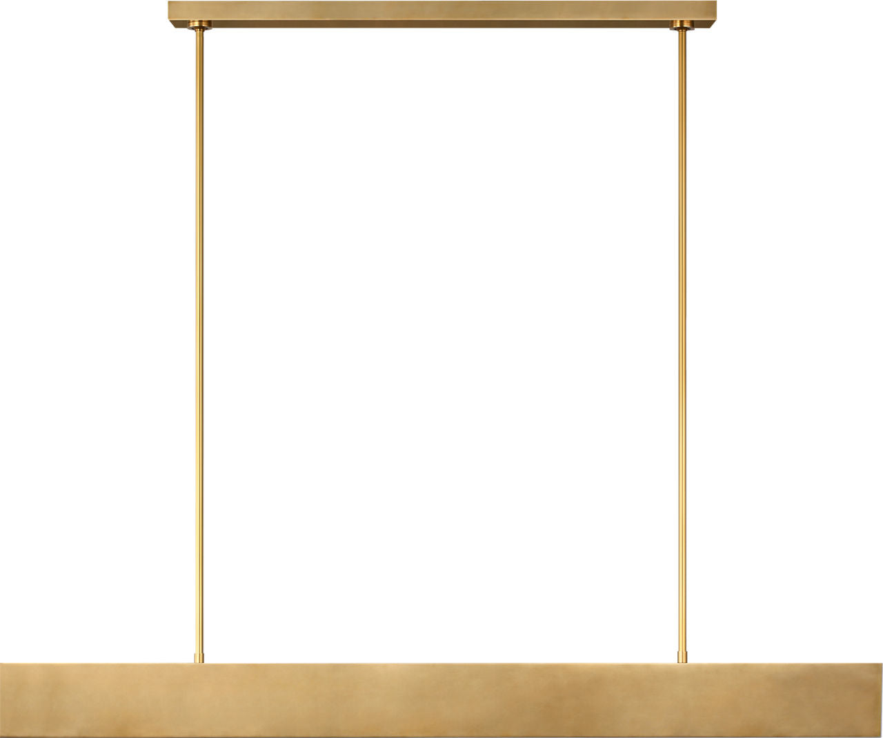 Pench Large Tapered Linear Chandelier Natural Brass 2700K 90 CRI