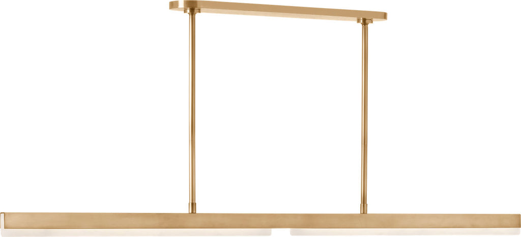 Linea 60 Linear Chandelier Hand Rubbed Antique Brass 2700K 90 CRI
