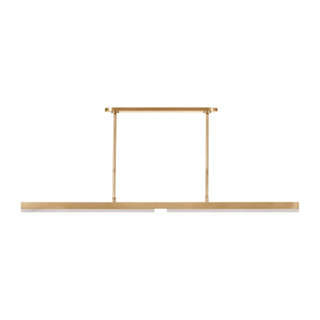 Linea 60 Linear Chandelier Hand Rubbed Antique Brass 2700K 90 CRI