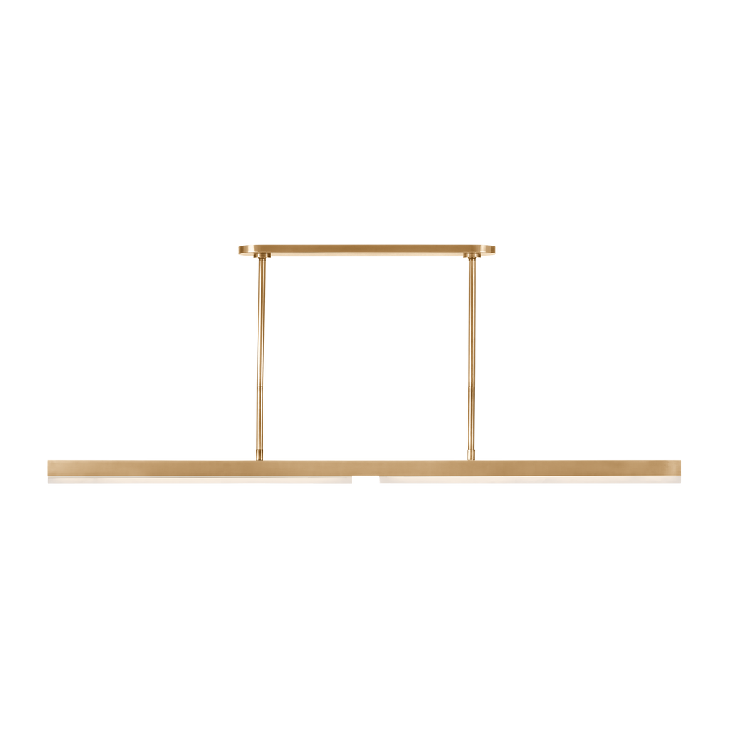 Linea 60 Linear Chandelier Hand Rubbed Antique Brass 2700K 90 CRI