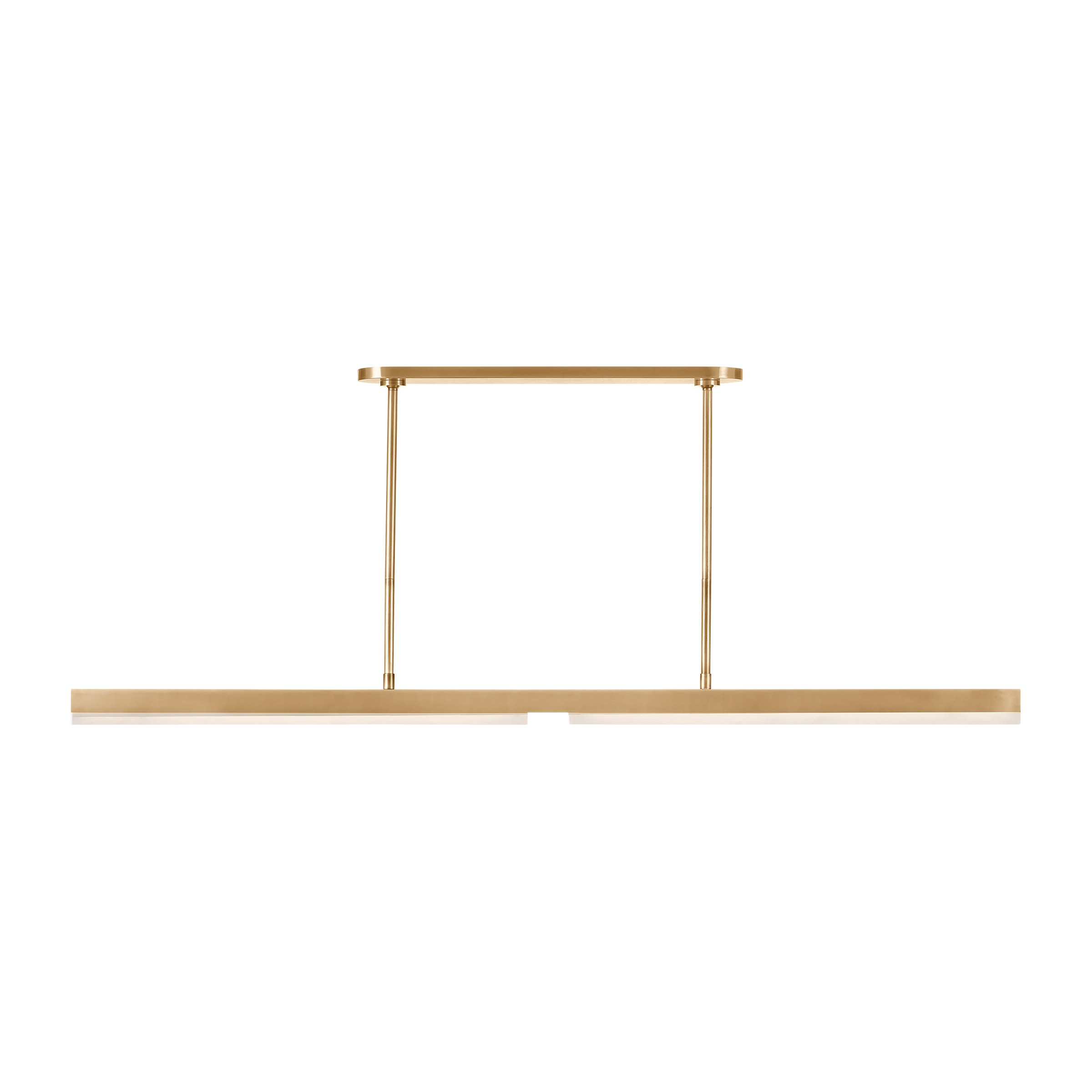 Linea 60 Linear Chandelier Hand Rubbed Antique Brass 2700K 90 CRI