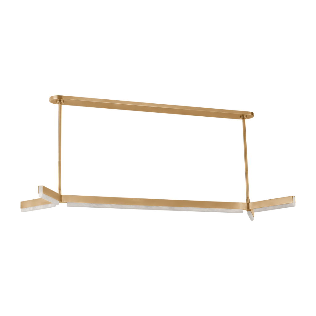 Linea 55 Linear Chandelier hand rubbed antique brass 2700K 90 CRI