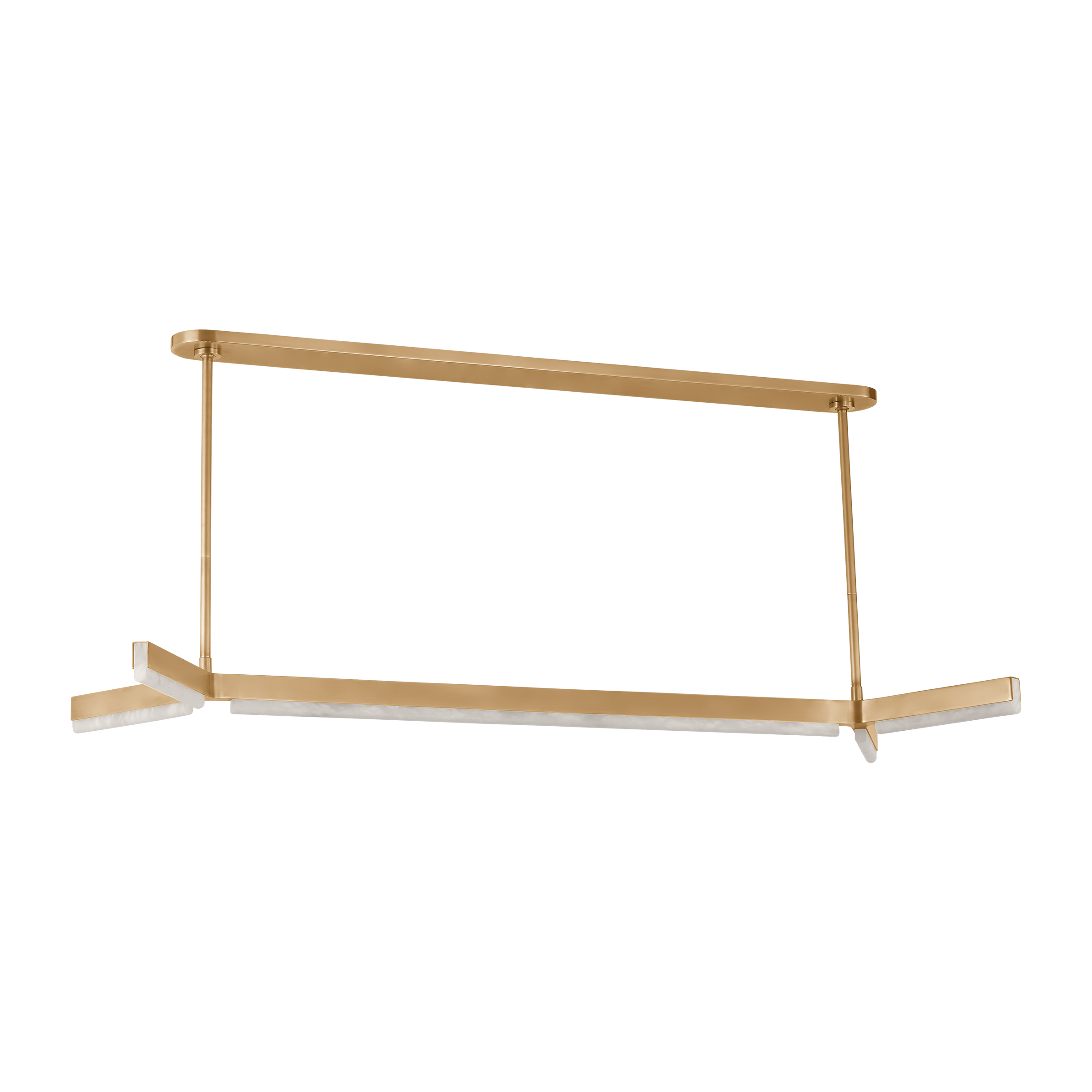 Linea 55 Linear Chandelier hand rubbed antique brass 2700K 90 CRI