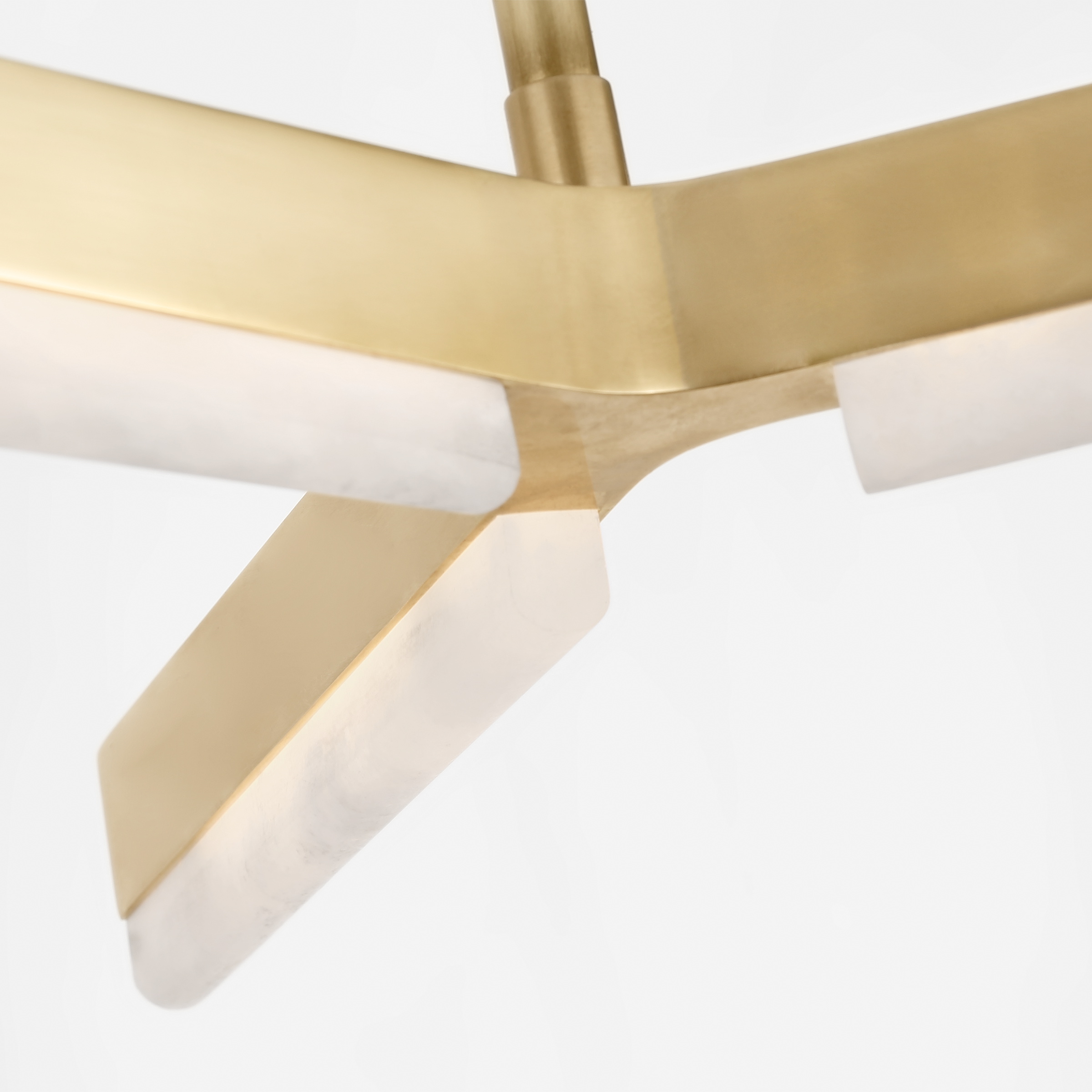 Linea 55 Linear Chandelier hand rubbed antique brass 2700K 90 CRI