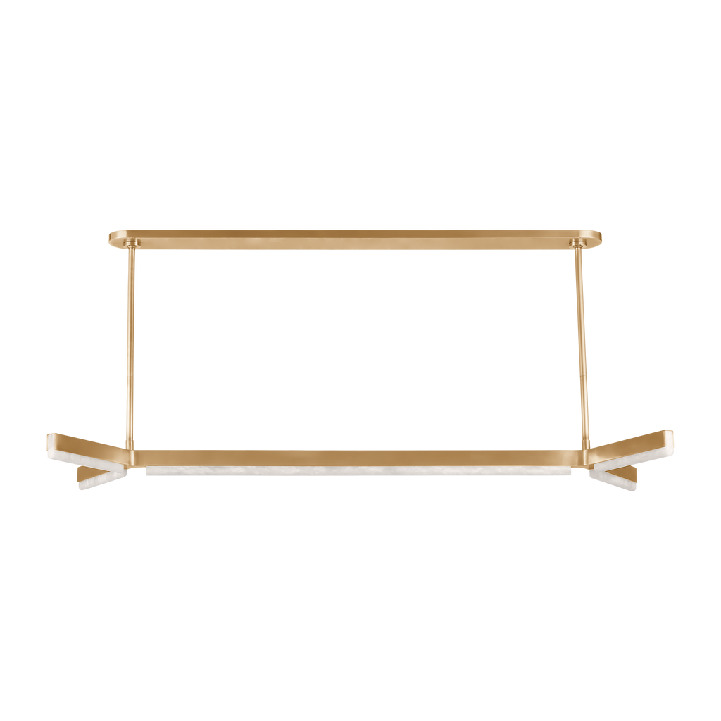 Linea 55 Linear Chandelier hand rubbed antique brass 2700K 90 CRI