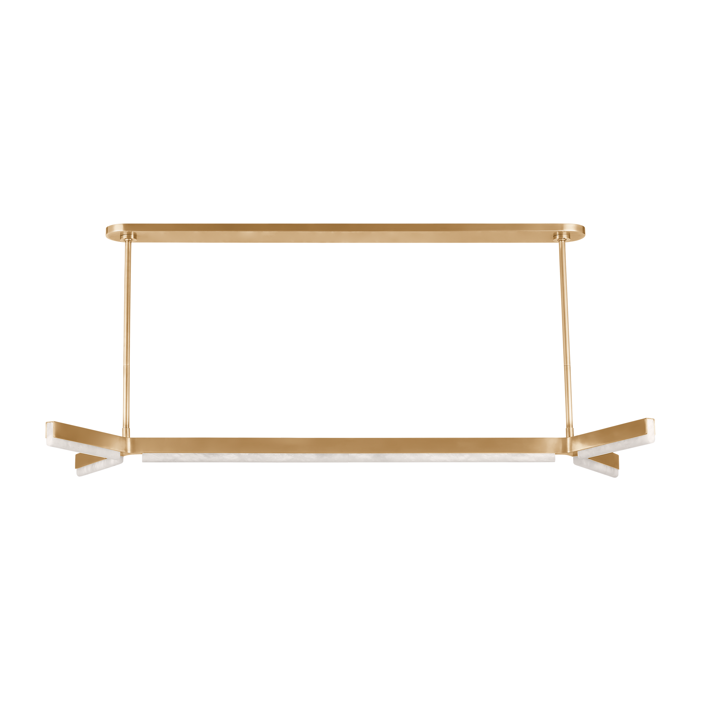 Linea 55 Linear Chandelier hand rubbed antique brass 2700K 90 CRI