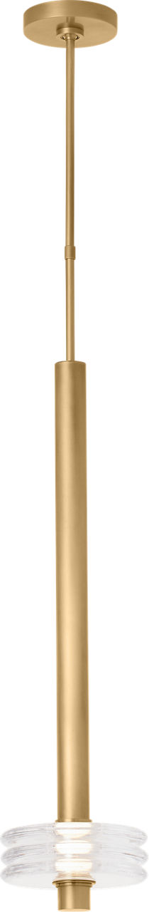 Laurel Grande Pendant Clear Natural Brass 2700K 90 CRI