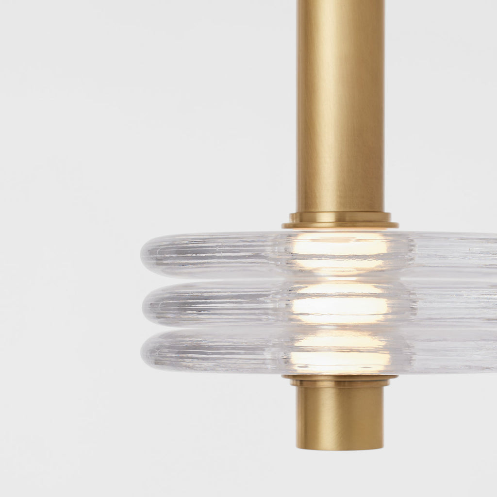 Laurel Grande Pendant Clear Natural Brass 2700K 90 CRI
