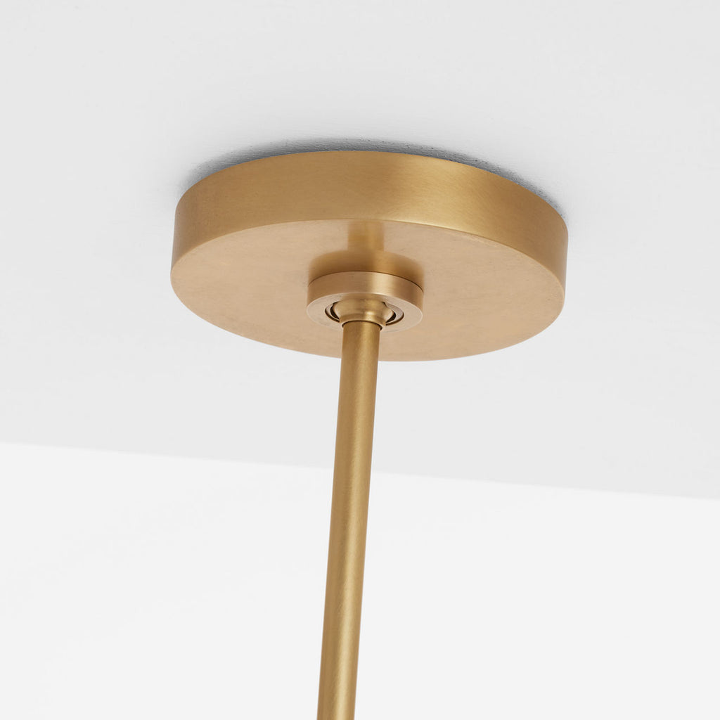 Laurel Grande Pendant Clear Natural Brass 2700K 90 CRI