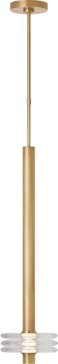 Laurel Grande Pendant Clear Natural Brass 2700K 90 CRI