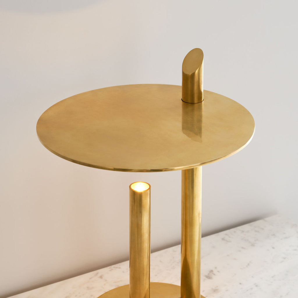 Fielle Medium Table Lamp Natural Brass 2700K 90 CRI