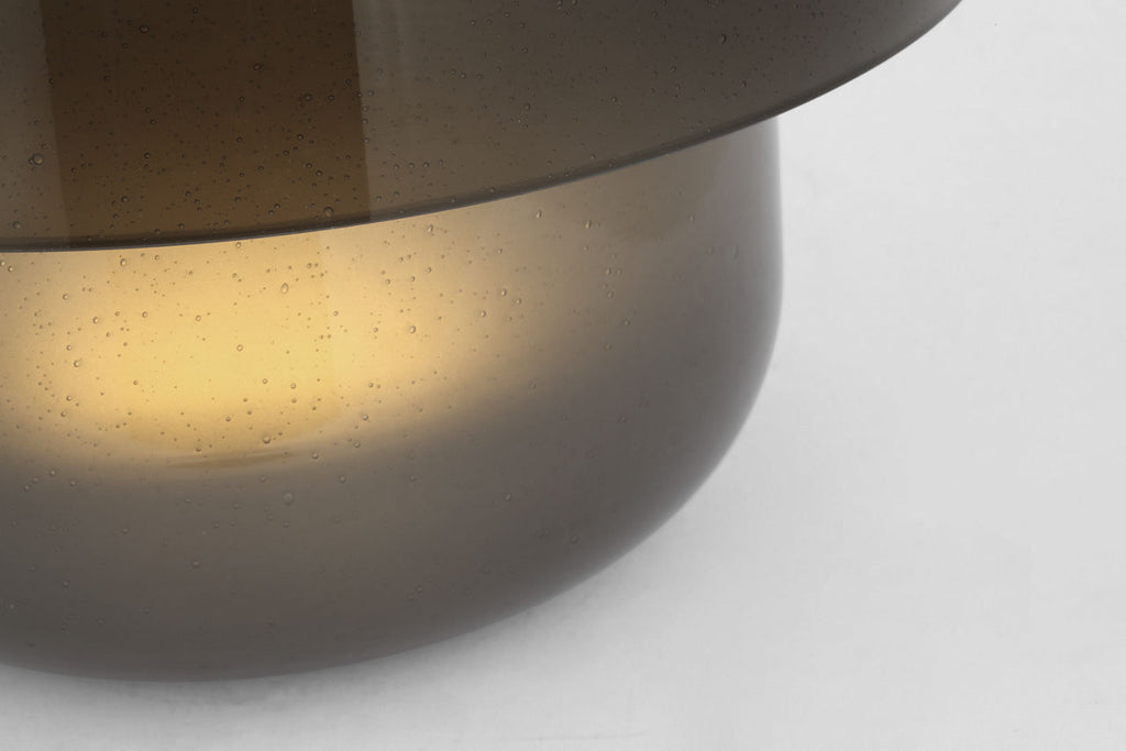 Bolete Accent Table Lamp Seeded Smoke hand rubbed antique brass 2700K 90 CRI