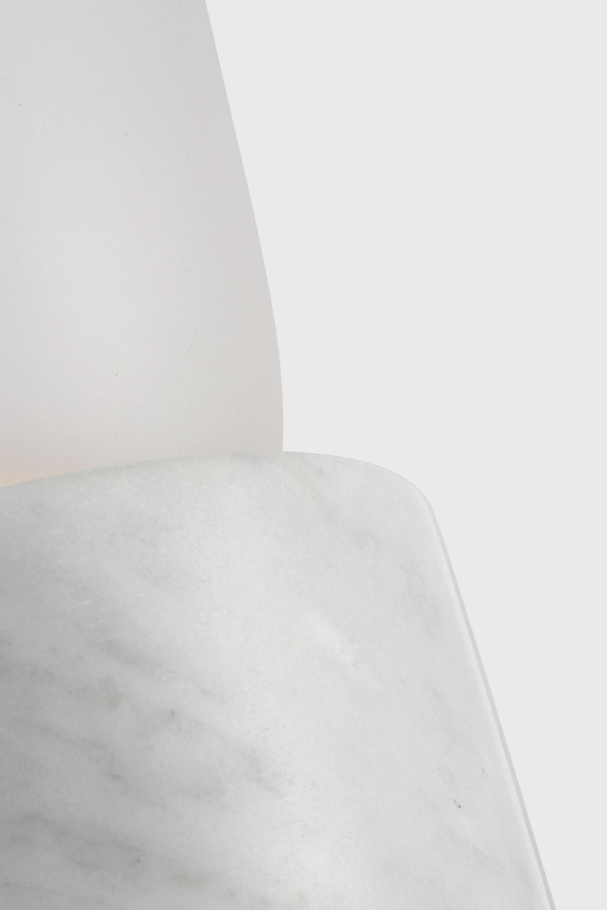 Volver Accent Table Lamp Clear Etched White marble 2700K 90 CRI