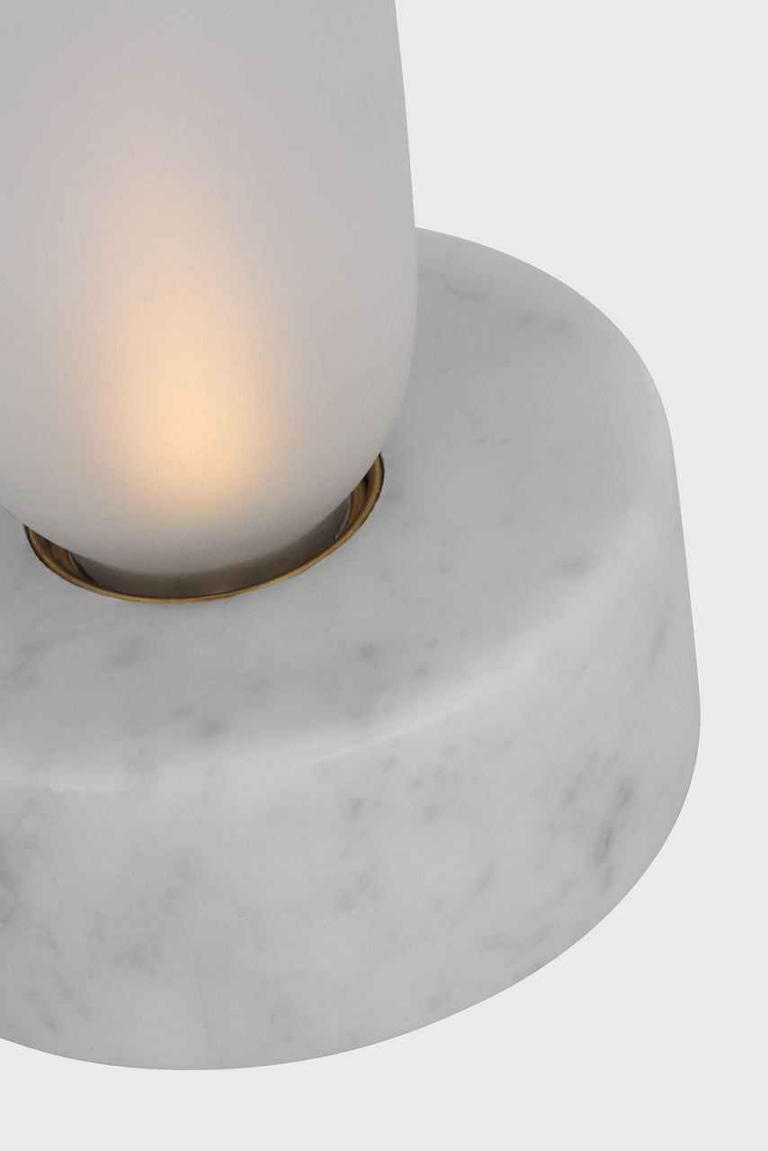 Volver Small Table Lamp Clear Etched White marble 2700K 90 CRI