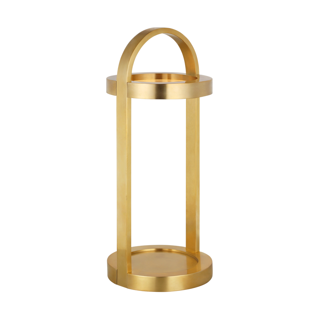 Cerne 17 Rechargeable Table Lamp hand rubbed antique brass 2700K 90 CRI