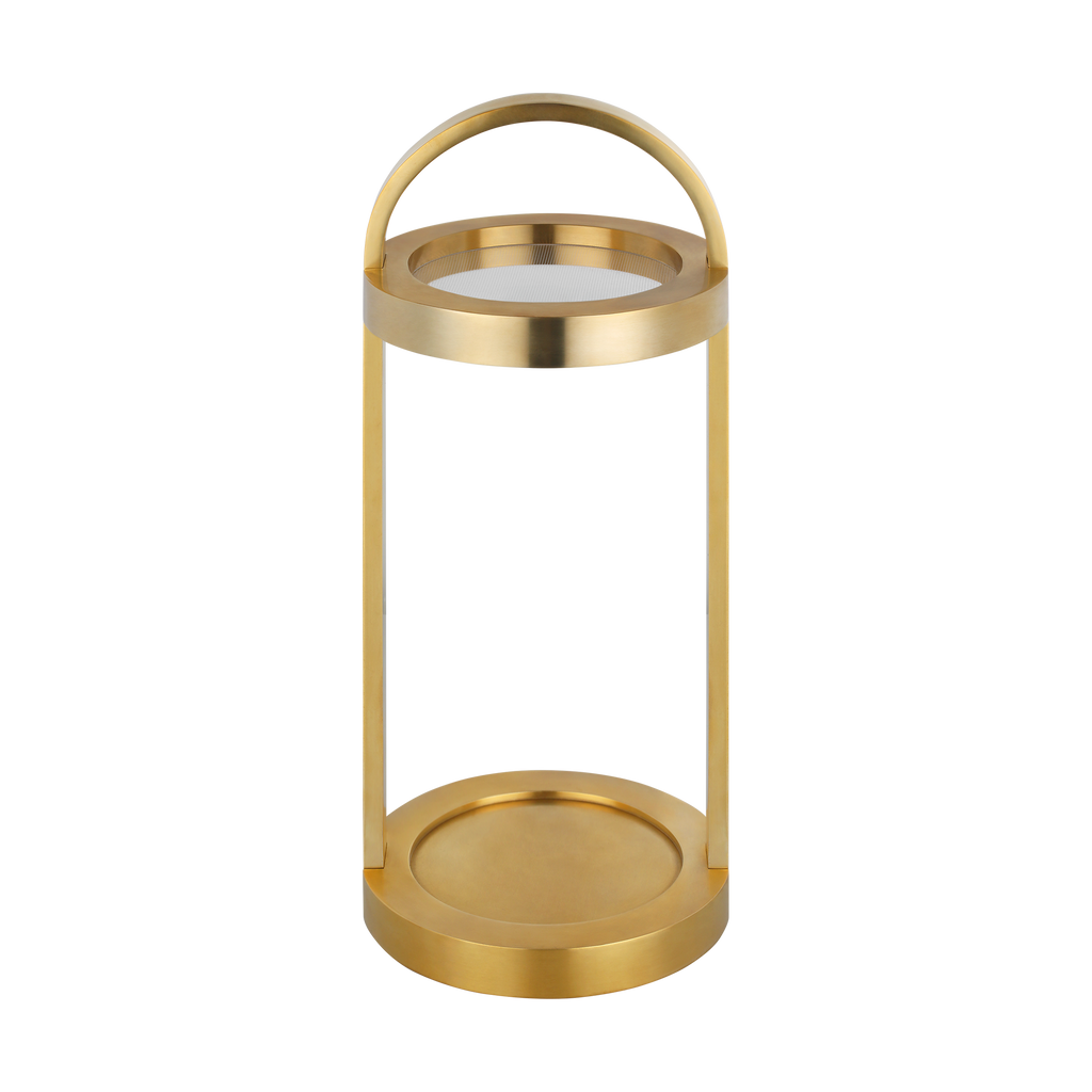 Cerne 17 Rechargeable Table Lamp hand rubbed antique brass 2700K 90 CRI