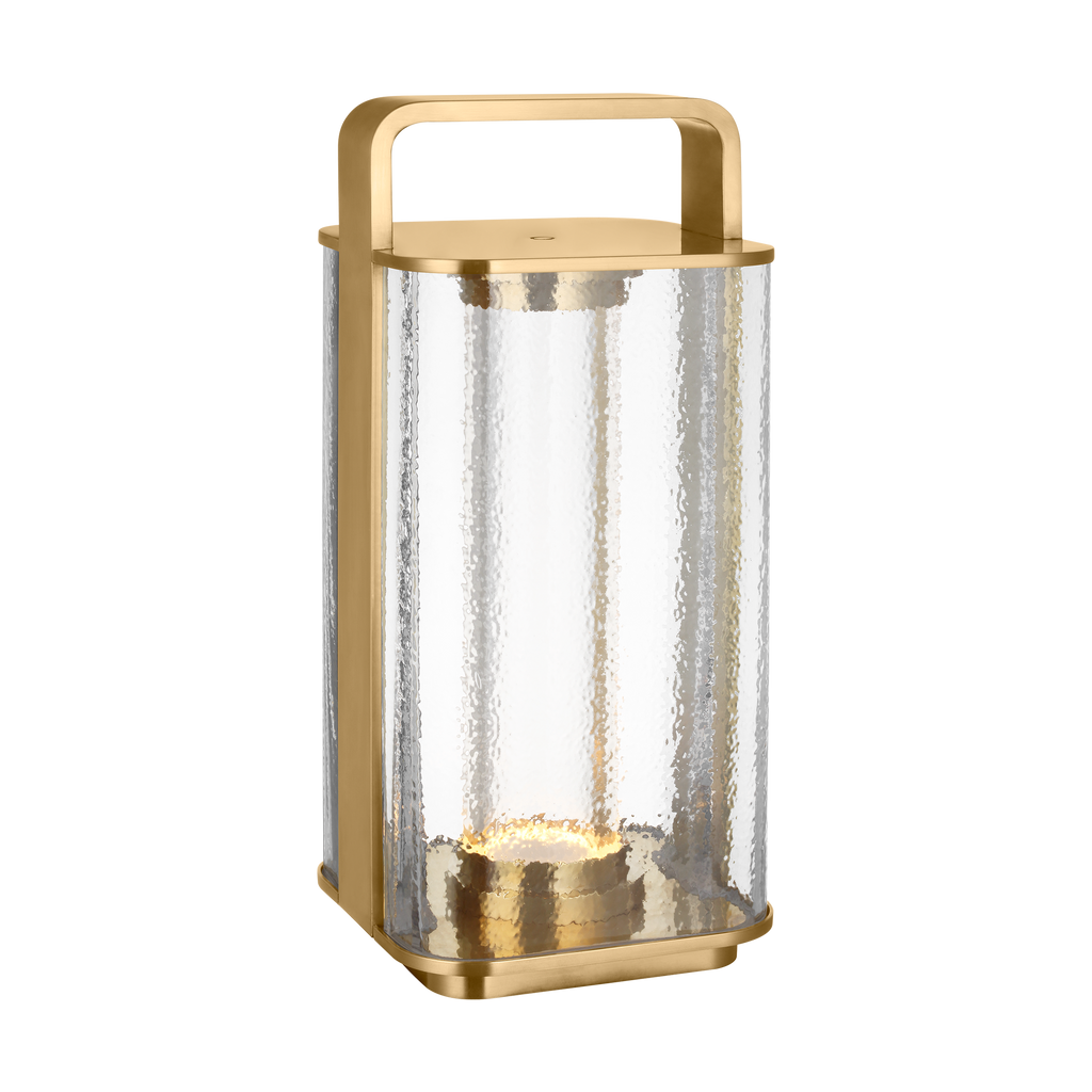 Flacara 15 Rechargeable Lantern hand rubbed antique brass 2700K 90 CRI