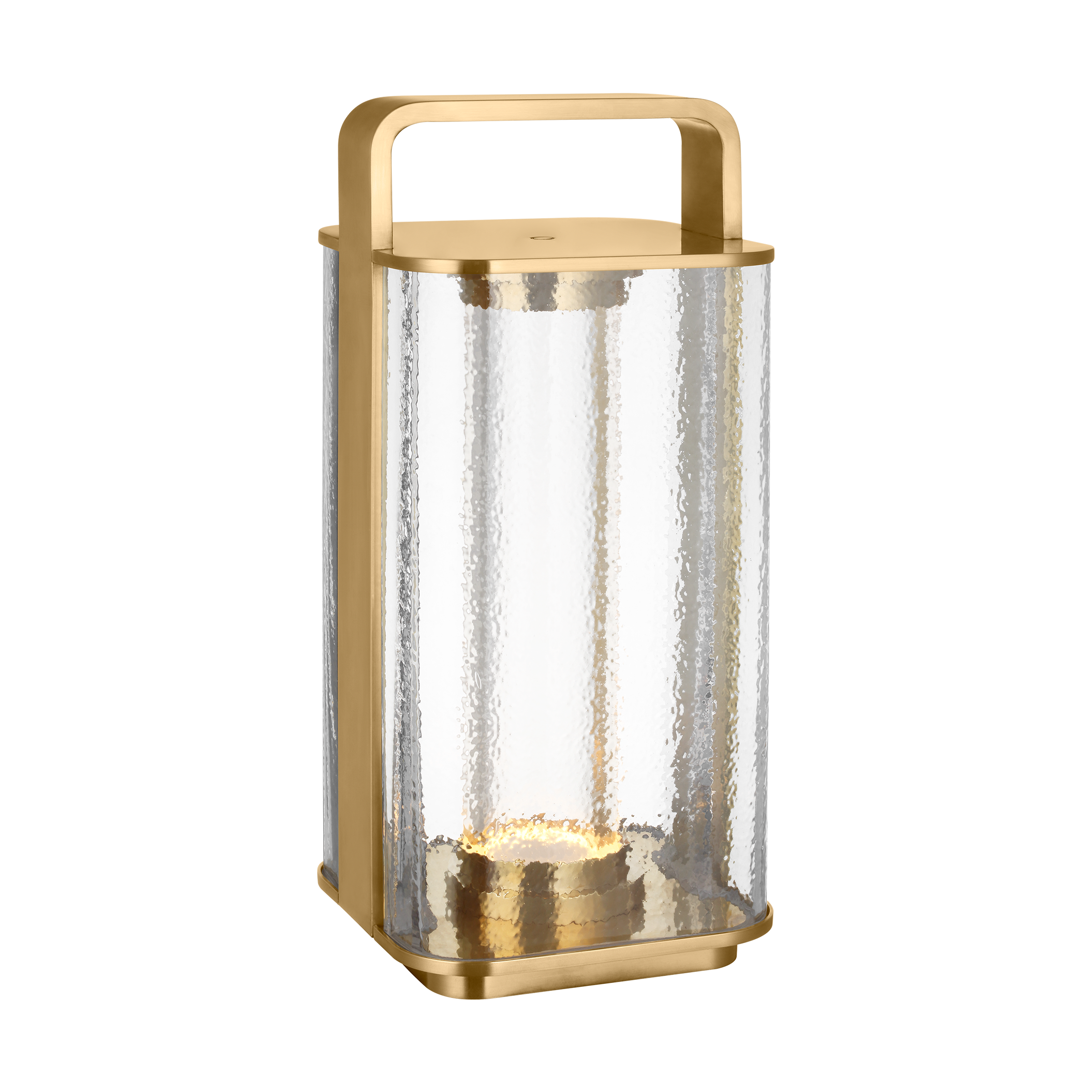 Flacara 15 Rechargeable Lantern hand rubbed antique brass 2700K 90 CRI