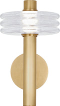 Laurel Medium Sconce Clear Natural Brass 2700K 90 CRI
