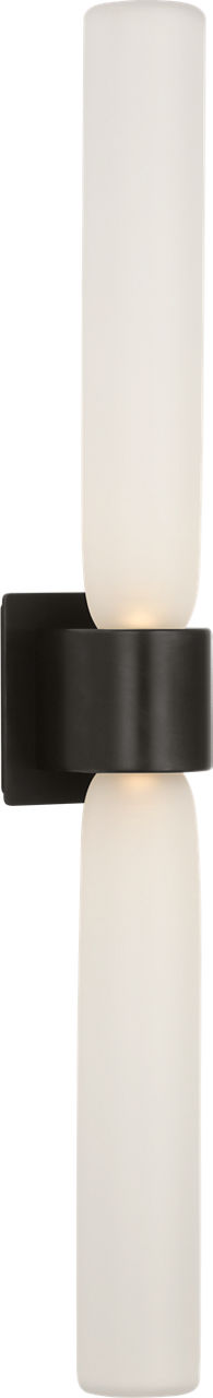 Volver Large Double Sconce Clear Etched Bronze 2700K 90 CRI