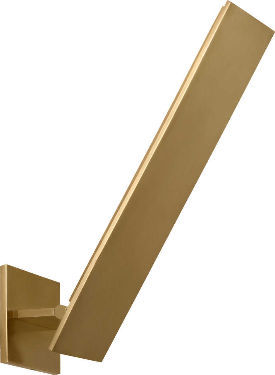 Angolo 18 Sconce hand rubbed antique brass 2700K 90 CRI