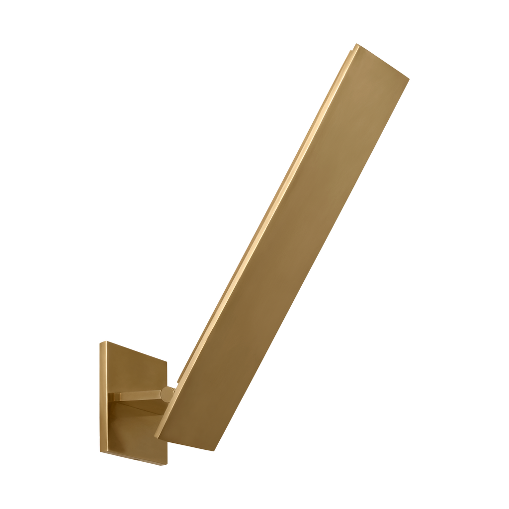 Angolo 18 Sconce hand rubbed antique brass 2700K 90 CRI
