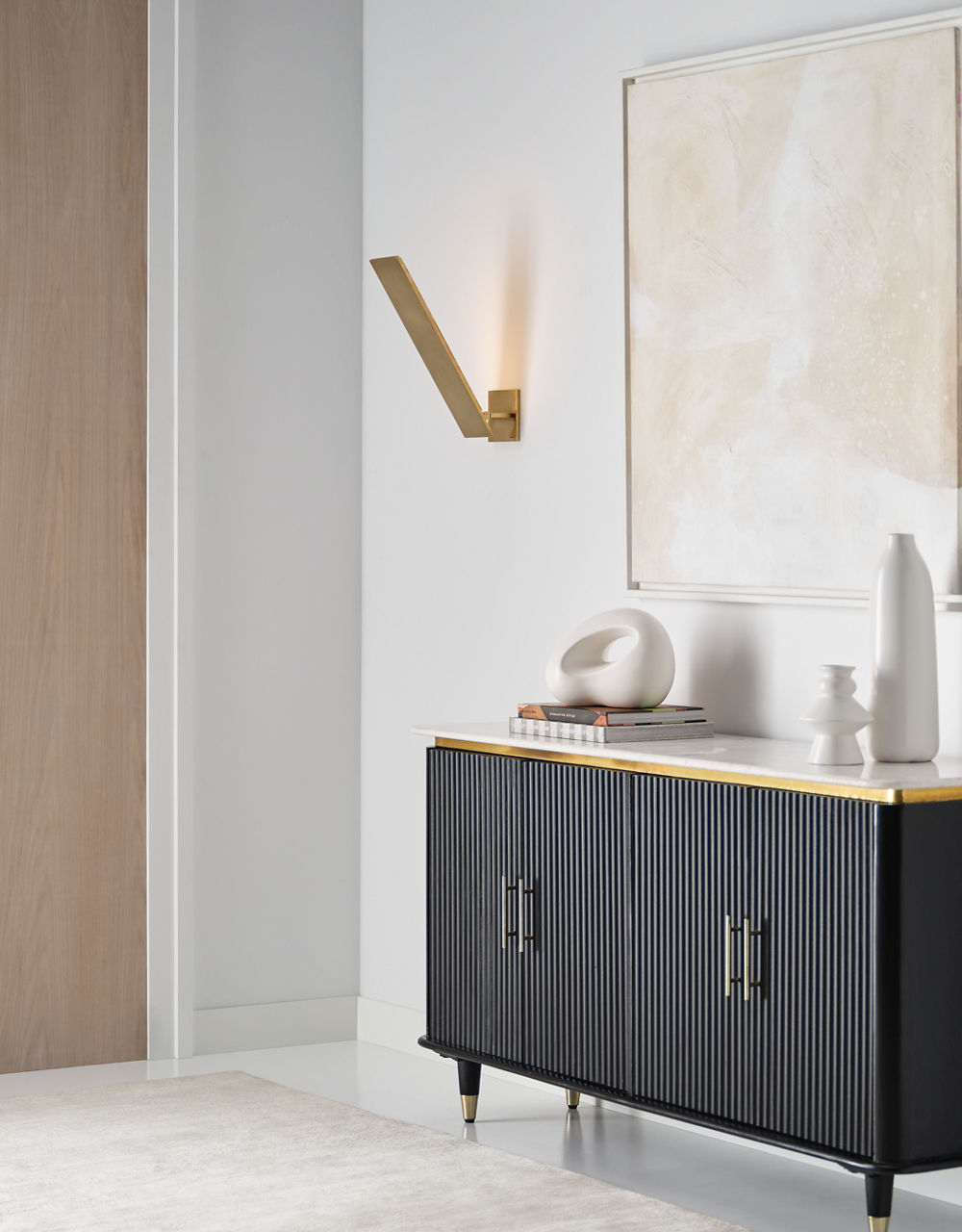 Angolo 18 Sconce hand rubbed antique brass 2700K 90 CRI