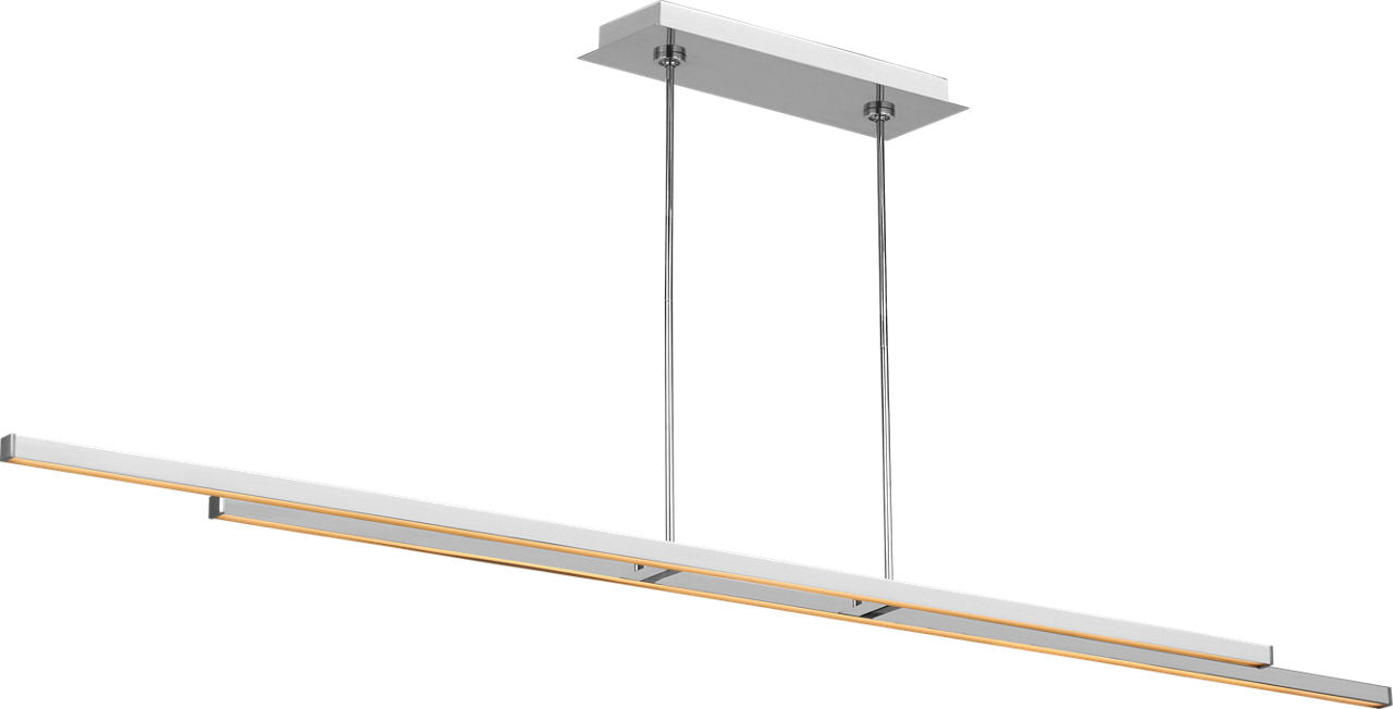 Stagger 2 84 Linear Suspension Polished stainless steel Integrated LED 2700K 90 CRI 120V