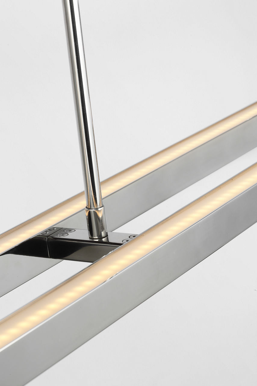 Stagger 2 84 Linear Suspension Polished stainless steel Integrated LED 2700K 90 CRI 120V