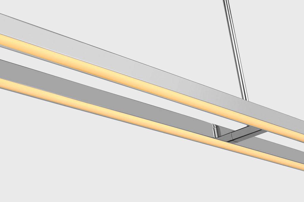 Stagger 2 84 Linear Suspension polished stainless steel 2700K 90 CRI integrated led 90 cri 2700k 277v