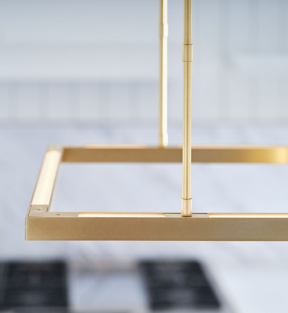 Stagger Halo 50 Linear Suspension Natural Brass 2700K 90 CRI integrated led 90 cri 2700k 120v-277v unv
