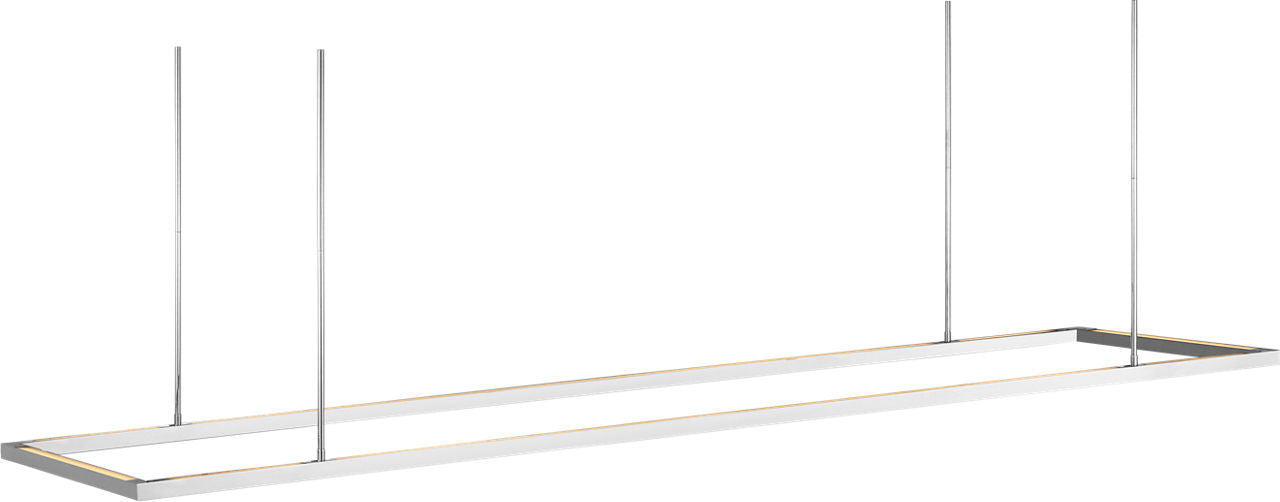 Stagger Halo 84 Linear Suspension polished stainless steel 2700K 90 CRI integrated led 90 cri 2700k 120v