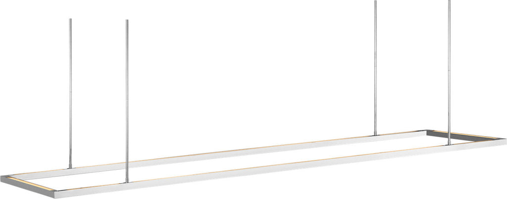 Stagger Halo 84 Linear Suspension polished stainless steel 2700K 90 CRI integrated led 90 cri 2700k 277v