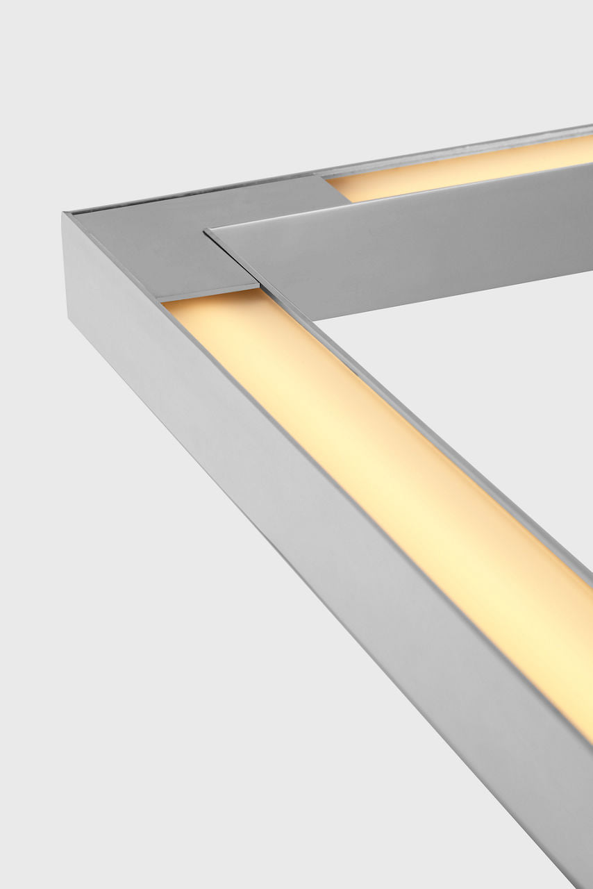 Stagger Halo 84 Linear Suspension polished stainless steel 2700K 90 CRI integrated led 90 cri 2700k 277v