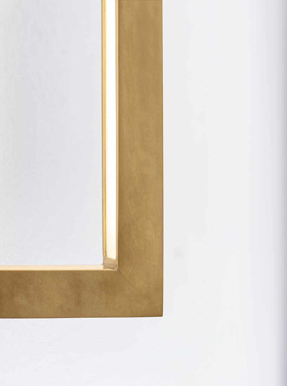 Stagger Small Wall Sconce Natural Brass Integrated LED 2700K 90 CRI 120V