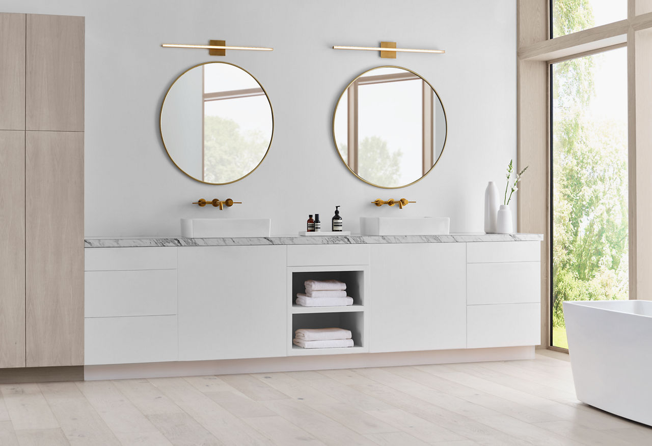 Serre 36 Bath Natural Brass 2700K 90 CRI
