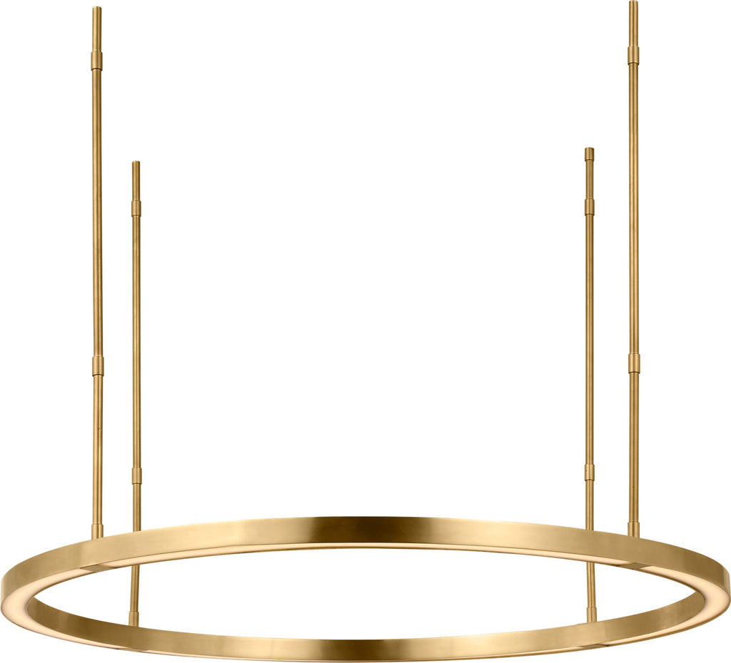 Stagger Ring Medium Chandelier hand rubbed antique brass 2700K 90 CRI