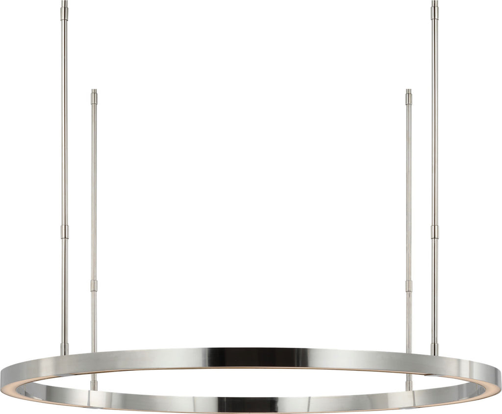 Stagger Ring Medium Chandelier polished stainless steel 2700K 90 CRI