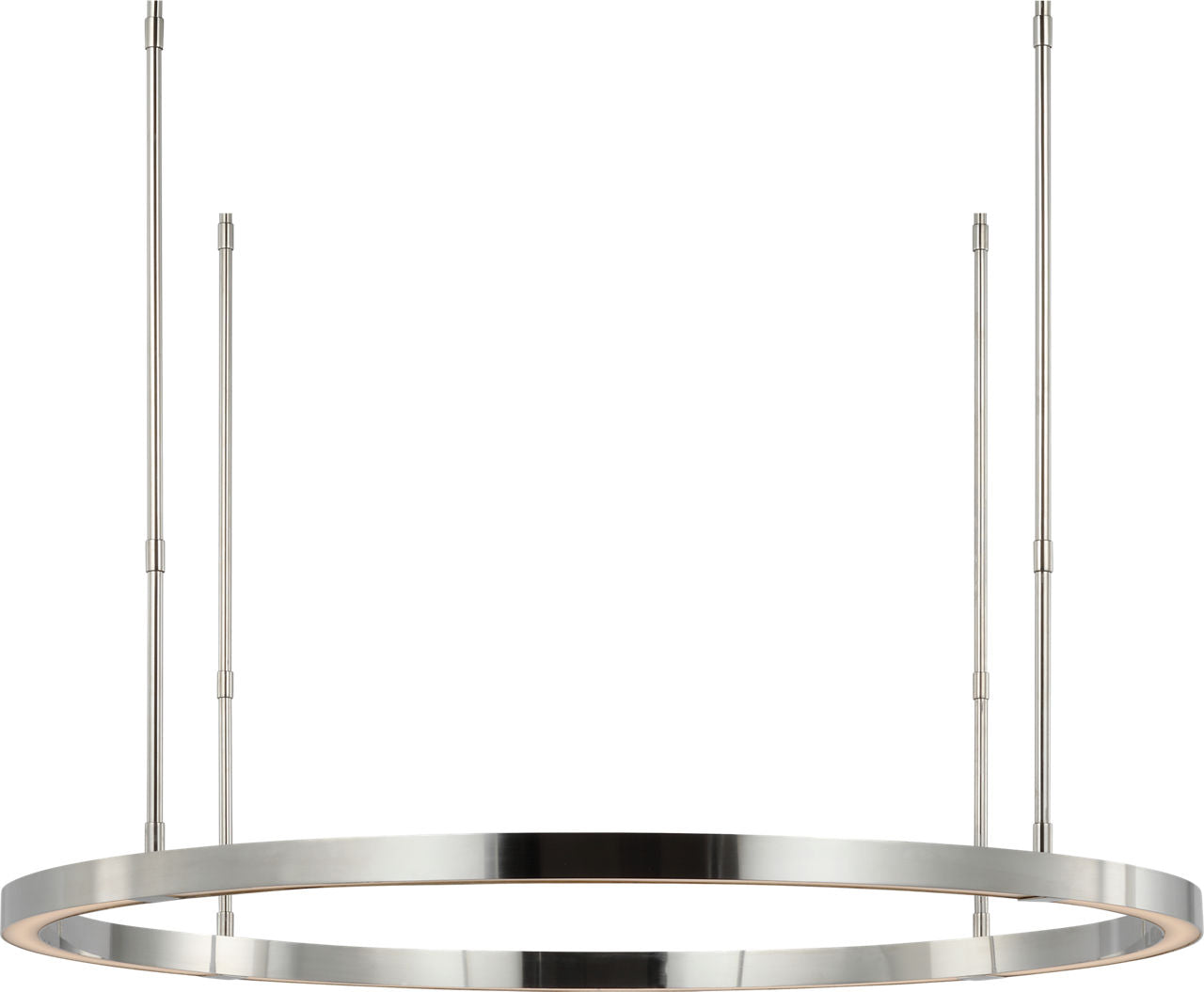 Stagger Ring Medium Chandelier polished stainless steel 2700K 90 CRI