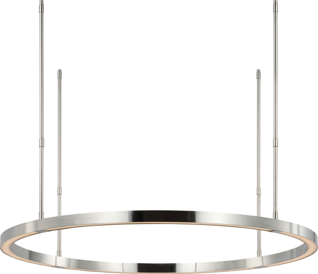 Stagger Ring Medium Chandelier polished stainless steel 2700K 90 CRI