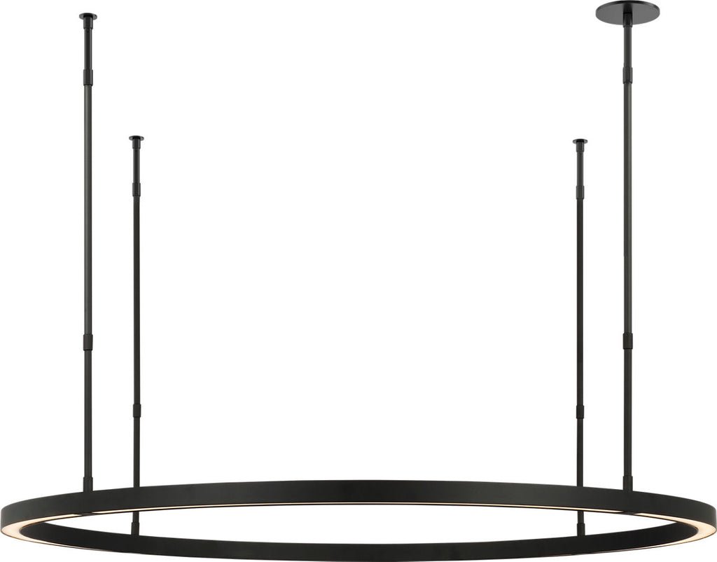 Stagger Ring Large Chandelier Nightshade Black 2700K 90 CRI