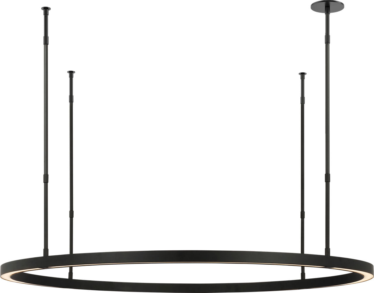 Stagger Ring Large Chandelier Nightshade Black 2700K 90 CRI