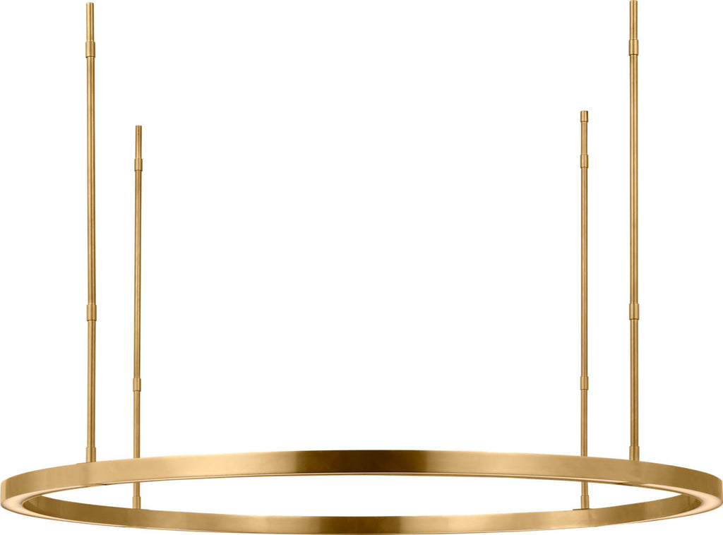 Stagger Ring Large Chandelier hand-rubbed antique brass 2700K 90 CRI