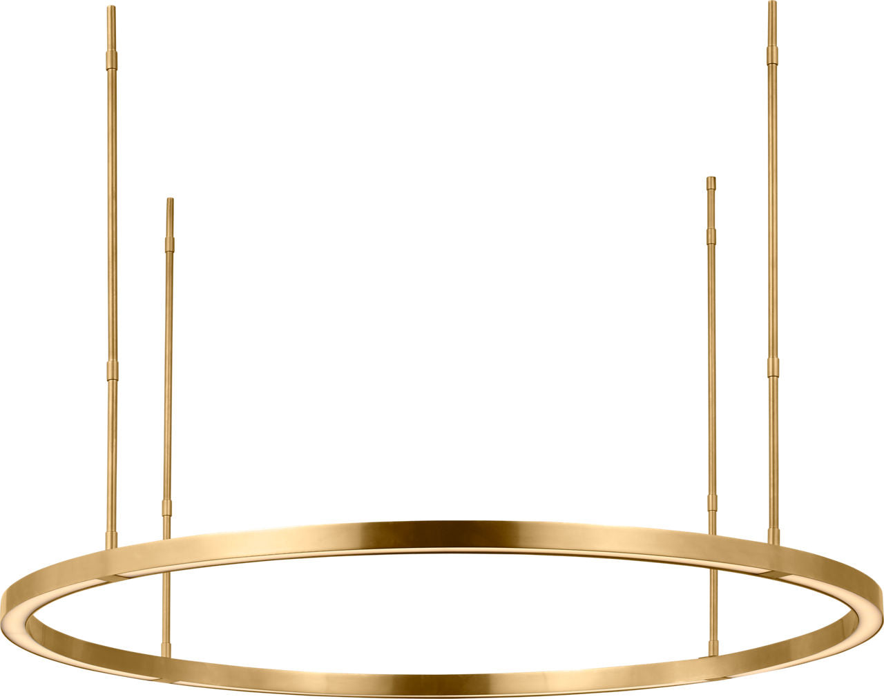 Stagger Ring Large Chandelier hand-rubbed antique brass 2700K 90 CRI