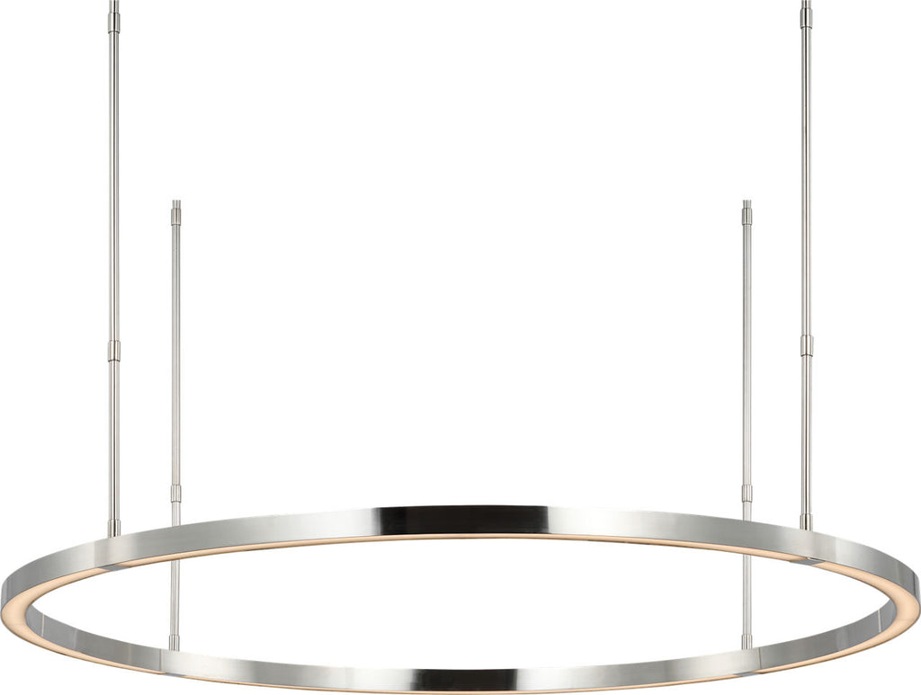 Stagger Ring Large Chandelier polished stainless steel 2700K 90 CRI