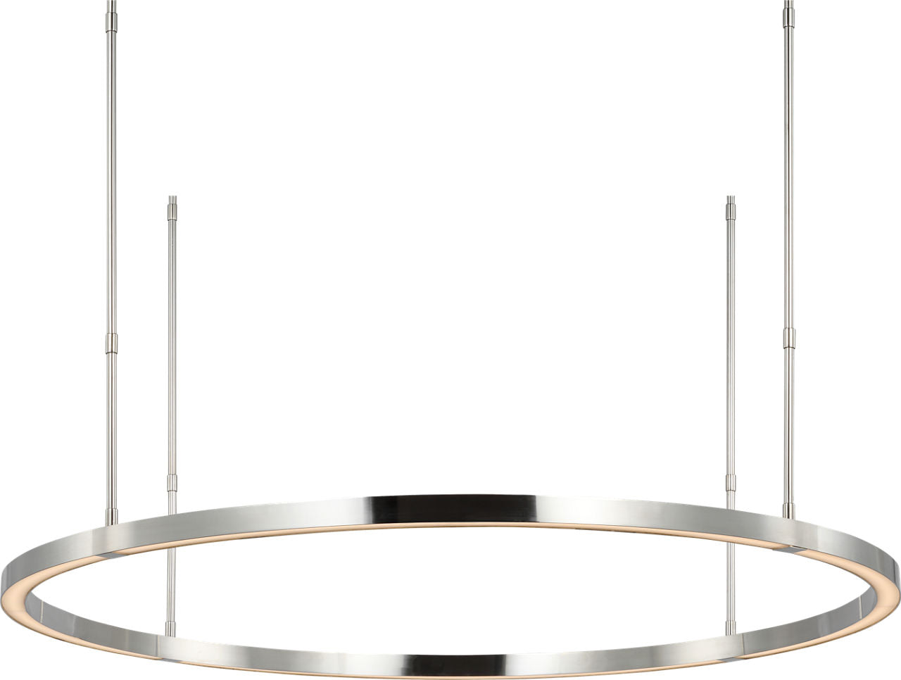 Stagger Ring Large Chandelier polished stainless steel 2700K 90 CRI