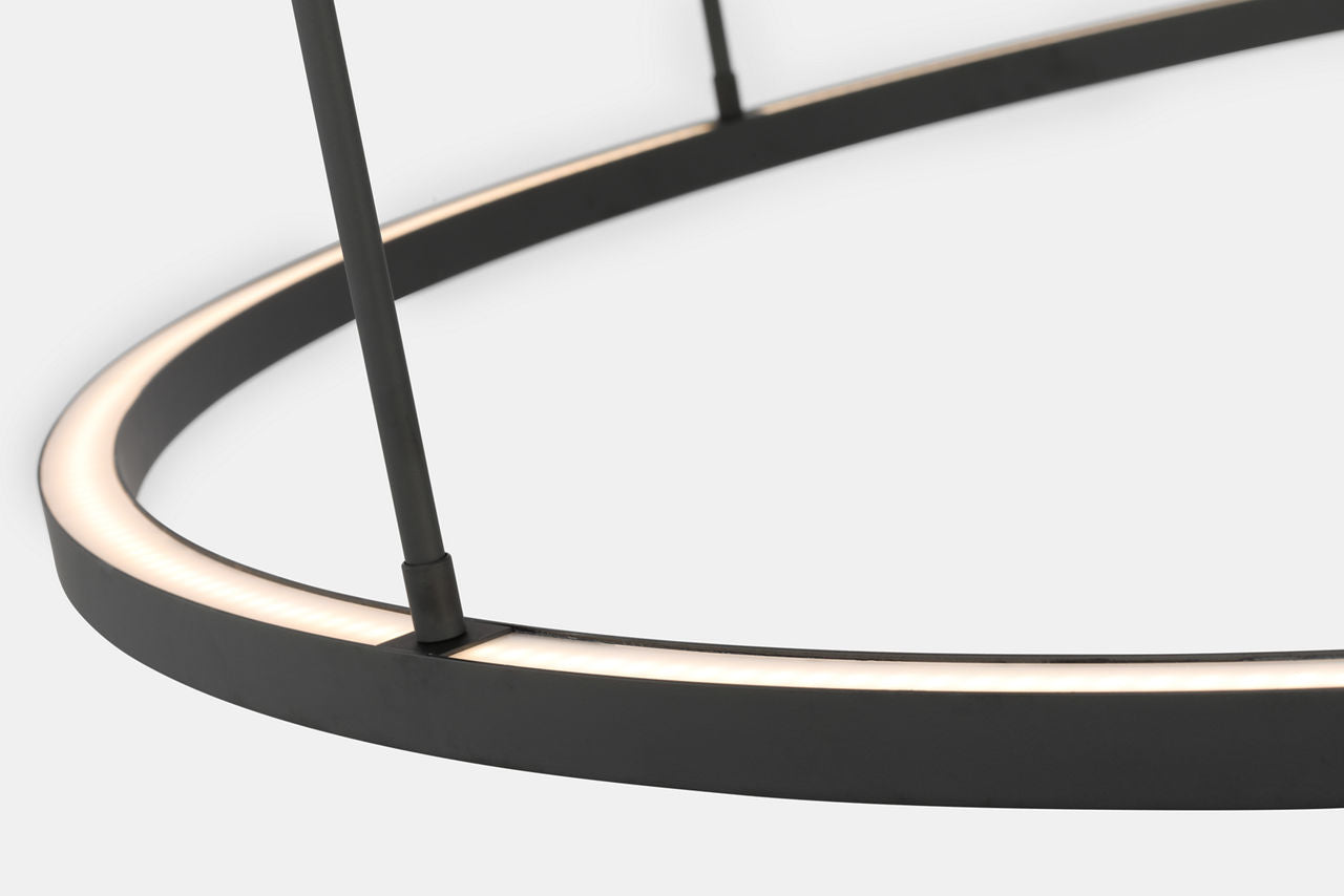 Stagger Ring X-Large Chandelier Nightshade Black 2700K 90 CRI
