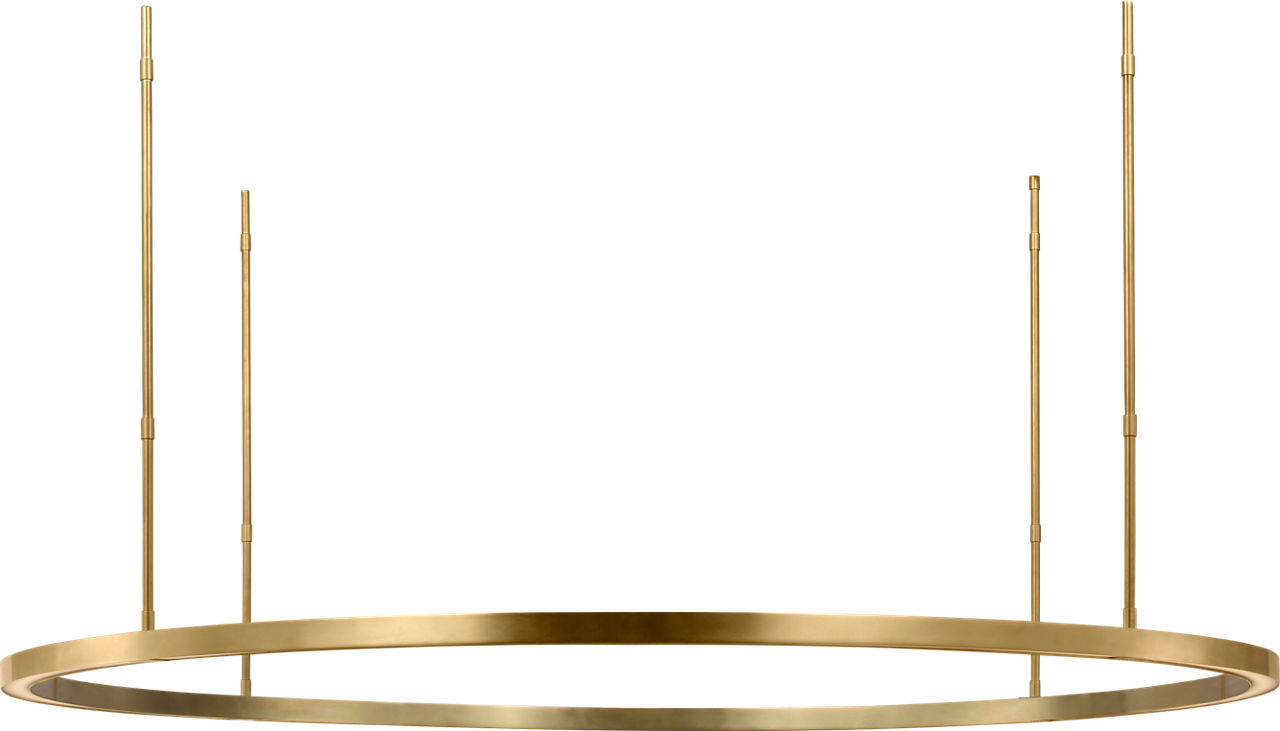 Stagger Ring X-Large Chandelier hand rubbed antique brass 2700K 90 CRI