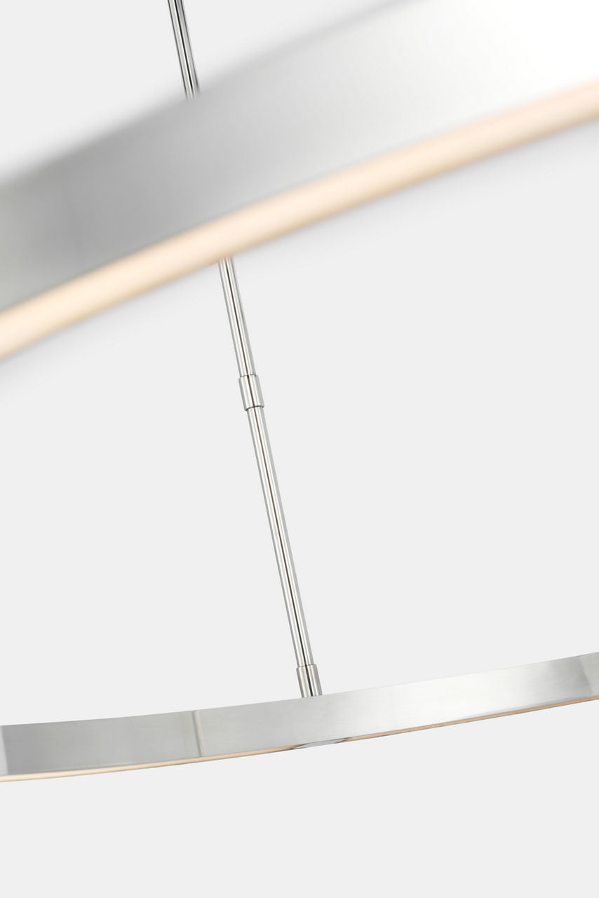 Stagger Ring X-Large Chandelier Polished stainless steel 2700K 90 CRI