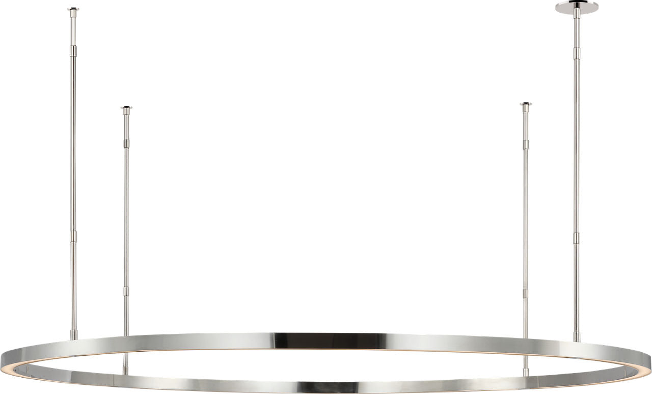 Stagger Ring X-Large Chandelier Polished stainless steel 2700K 90 CRI